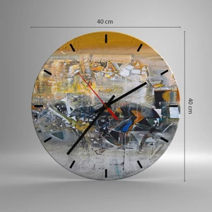 Reloj de pared - Reloj de vidrio - Todo se pondrá en su sitio - 40x40 cm