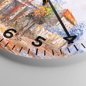 Reloj de pared - Reloj de vidrio - Un paseo parisino - 30x30 cm